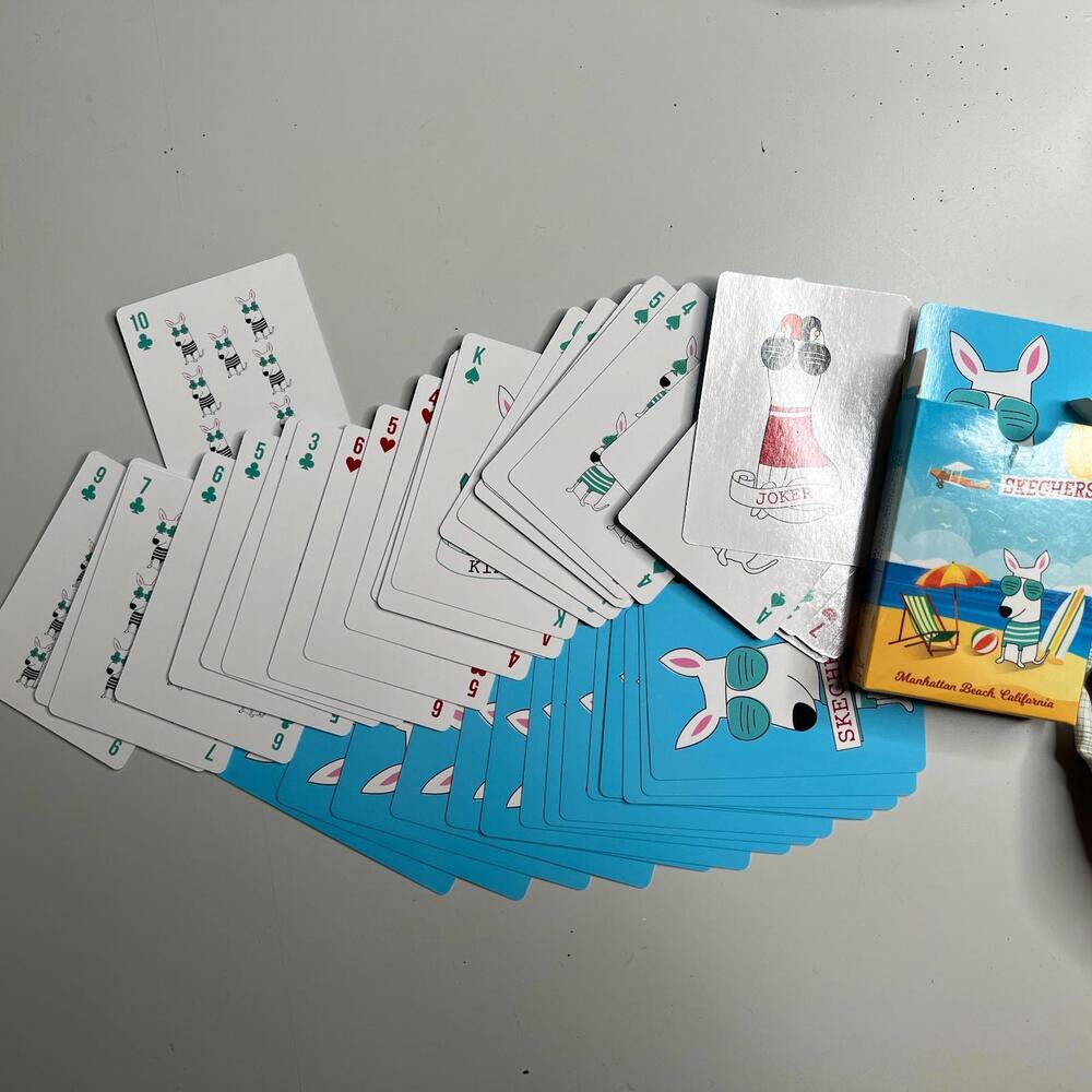 Skechers Manhattan Beach California Playing Cards Deck Promo Dog Design